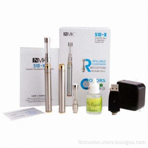 Electronic Cigarettes with Different Colors Change at Bottom Battery While Smoking